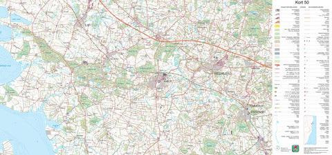 Kortforsyningen Aarup (1:50,000 scale) digital map