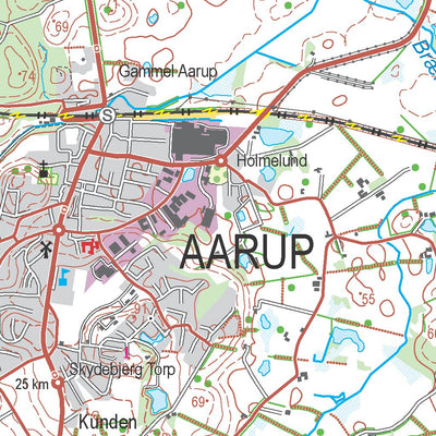 Kortforsyningen Aarup (1:50,000 scale) digital map