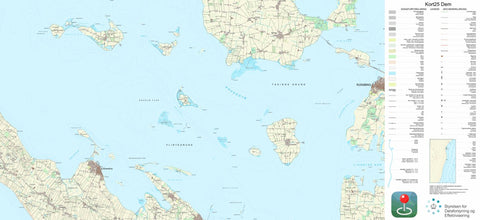 Kortforsyningen Ærøskøbing (1:25,000 scale) digital map