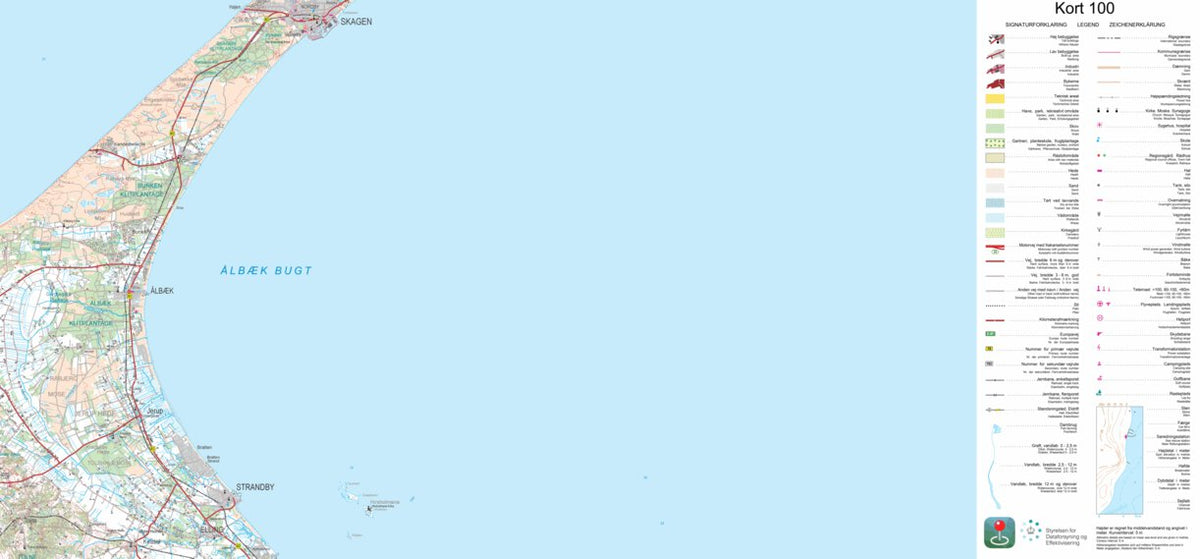 Al Pack Map Ålbæk (1:100,000 scale) Map by Kortforsyningen | Avenza Maps