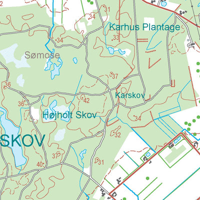 Kortforsyningen Allingåbro (1:50,000 scale) digital map
