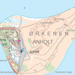 Kortforsyningen Anholt (1:100,000 scale) digital map