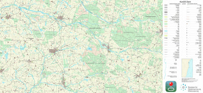 Kortforsyningen Årre (1:25,000 scale) digital map