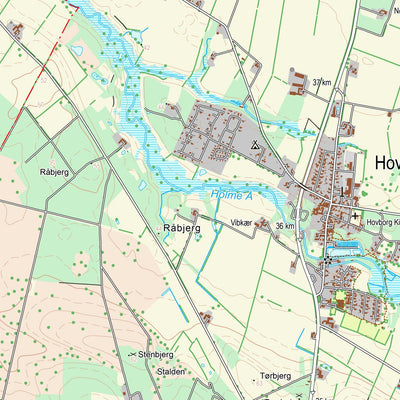 Kortforsyningen Årre (1:25,000 scale) digital map