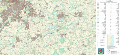 Kortforsyningen Årslev (1:25,000 scale) digital map