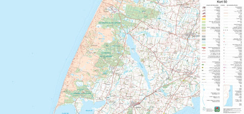 Kortforsyningen Bedsted Thy (1:50,000 scale) digital map