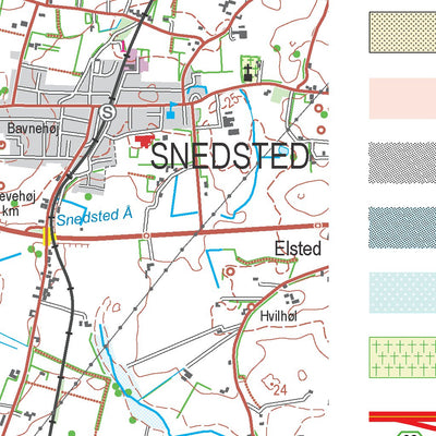 Kortforsyningen Bedsted Thy (1:50,000 scale) digital map
