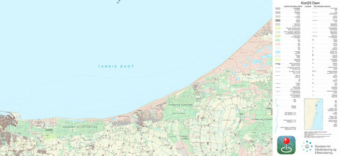 Kortforsyningen Bindslev (1:25,000 scale) digital map