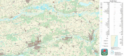 Kortforsyningen Bjerringbro (1:25,000 scale) digital map