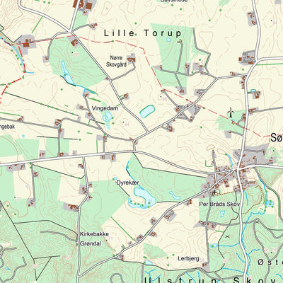 Kortforsyningen Bjerringbro (1:25,000 scale) digital map