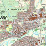 Kortforsyningen Bjerringbro (1:25,000 scale) digital map