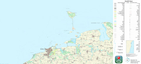Kortforsyningen Bogense (1:25,000 scale) digital map