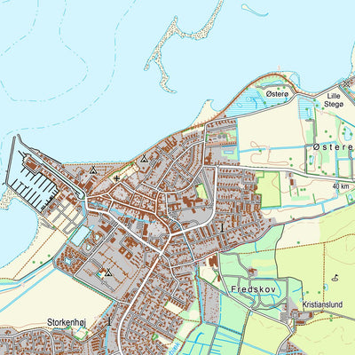 Kortforsyningen Bogense (1:25,000 scale) digital map
