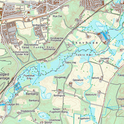 Kortforsyningen Bording (1:25,000 scale) digital map