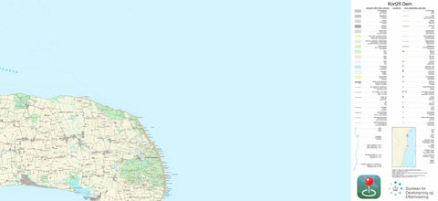 Kortforsyningen Borre 1 (1:25,000 scale) digital map