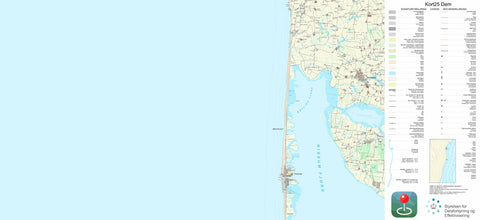 Kortforsyningen Bøvlingbjerg (1:25,000 scale) digital map