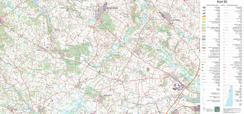 Kortforsyningen Brædstrup (1:50,000 scale) digital map
