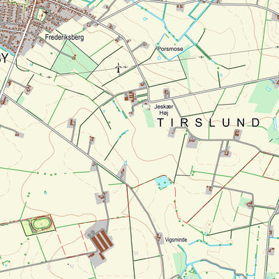 Kortforsyningen Bramming (1:25,000 scale) digital map