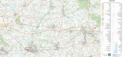 Kortforsyningen Bramming (1:50,000 scale) digital map