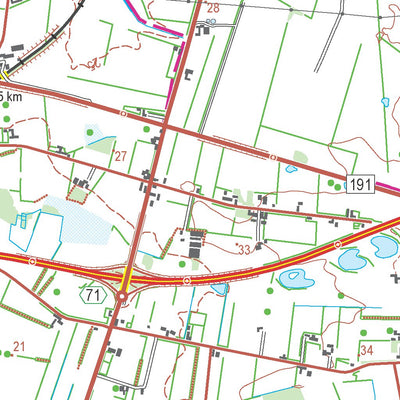 Kortforsyningen Bramming (1:50,000 scale) digital map