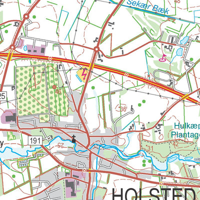 Kortforsyningen Bramming (1:50,000 scale) digital map