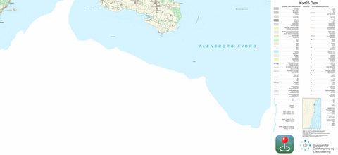 Kortforsyningen Broager (1:25,000 scale) digital map