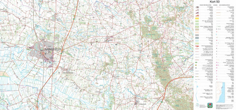 Kortforsyningen Brønderslev (1:50,000 scale) digital map