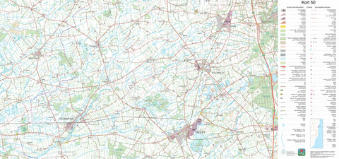 Kortforsyningen Bylderup-Bov (1:50,000 scale) digital map