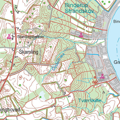 Kortforsyningen Christiansfeld (1:50,000 scale) digital map