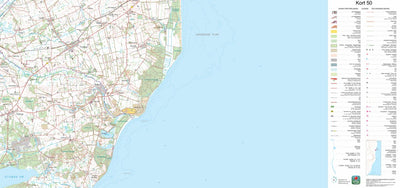 Kortforsyningen Ebeltoft 1 (1:50,000 scale) digital map