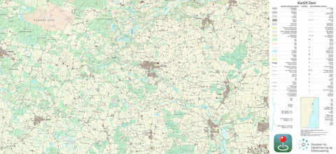 Kortforsyningen Egtved (1:25,000 scale) digital map