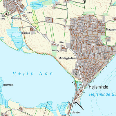 Kortforsyningen Ejby (1:25,000 scale) digital map