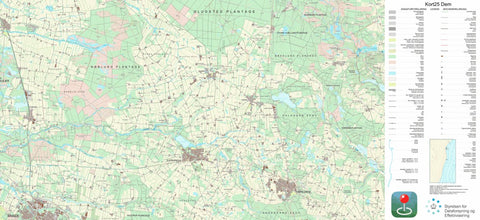 Kortforsyningen Ejstrupholm (1:25,000 scale) digital map