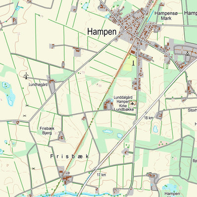 Kortforsyningen Ejstrupholm (1:25,000 scale) digital map