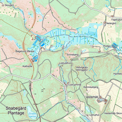 Kortforsyningen Ejstrupholm (1:25,000 scale) digital map