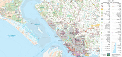 Kortforsyningen Esbjerg N (1:50,000 scale) digital map