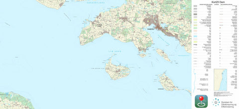 Kortforsyningen Faaborg (1:25,000 scale) digital map