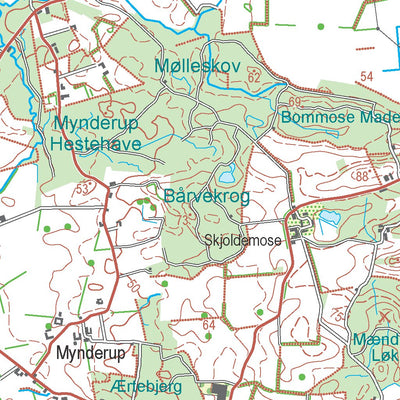 Kortforsyningen Faaborg (1:50,000 scale) digital map