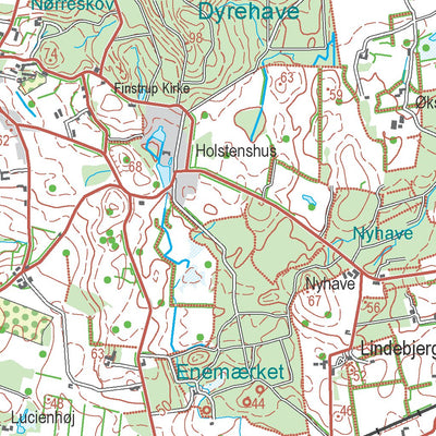 Kortforsyningen Faaborg (1:50,000 scale) digital map