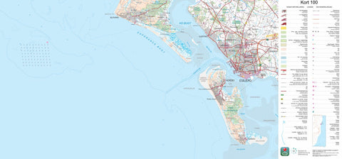 Kortforsyningen Fanø (1:100,000 scale) digital map