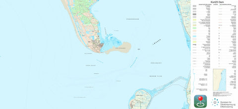 Kortforsyningen Fanø (1:25,000 scale) digital map