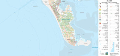 Kortforsyningen Fanø (1:50,000 scale) digital map