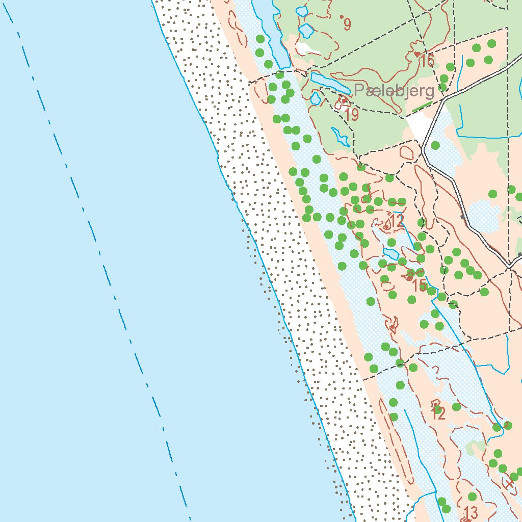 Fano Maps Fanø (1:50,000 scale) Map by Kortforsyningen | Avenza Maps