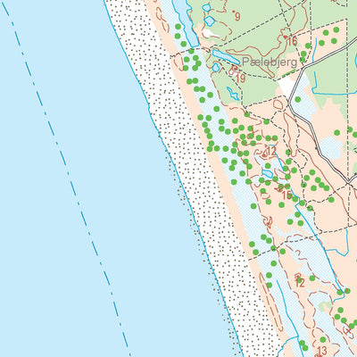 Kortforsyningen Fanø (1:50,000 scale) digital map