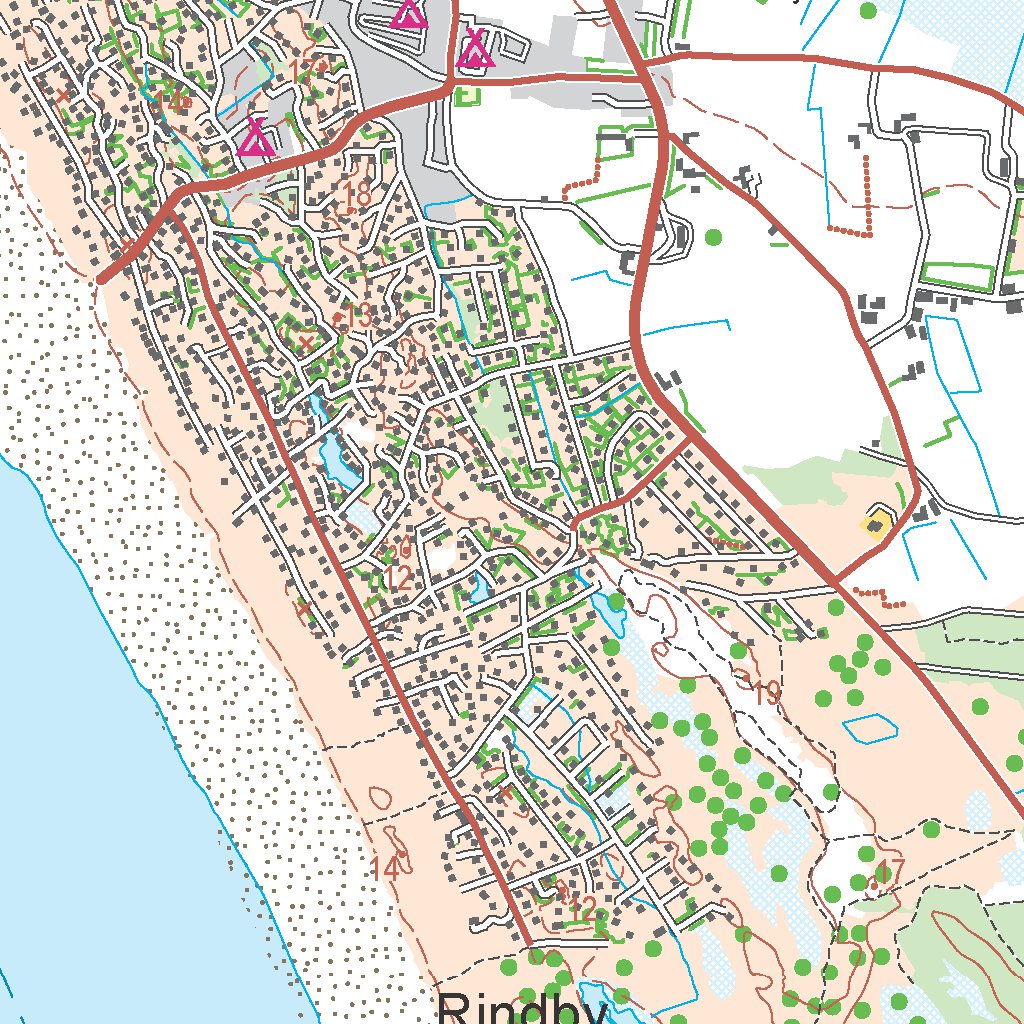 Fano Maps Fanø (1:50,000 scale) Map by Kortforsyningen | Avenza Maps