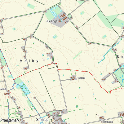 Kortforsyningen Faxe (1:25,000 scale) digital map
