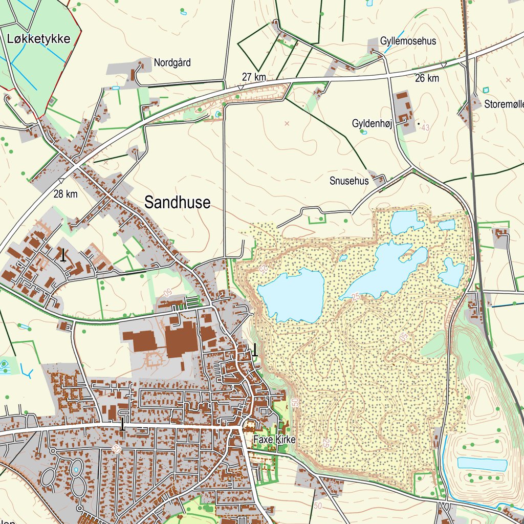 Faxe (1:25,000 scale) Map by Kortforsyningen | Avenza Maps