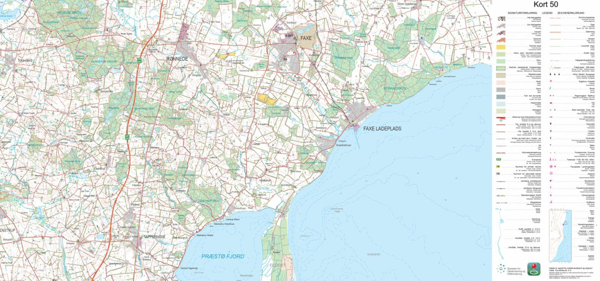 Faxe (1:50,000 scale) Map by Kortforsyningen | Avenza Maps