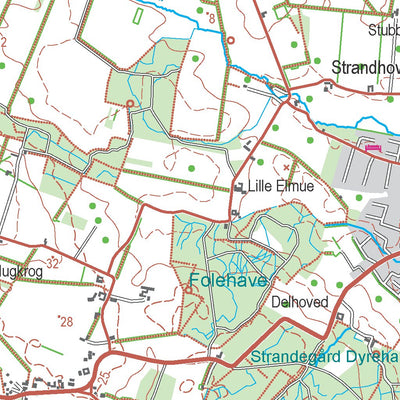 Kortforsyningen Faxe (1:50,000 scale) digital map
