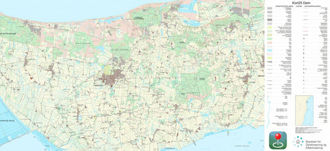 Kortforsyningen Fjerritslev (1:25,000 scale) digital map